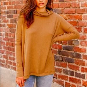 NEW Free People Tops | Free People Juicy Long Sleeve Oversized Waffle Knit Cozy